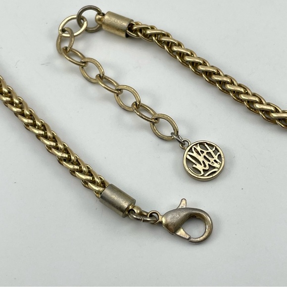 Lilly Pulitzer Gold Belle Tassel Necklace Rope Chain Logo Charm - Picture 2 of 8